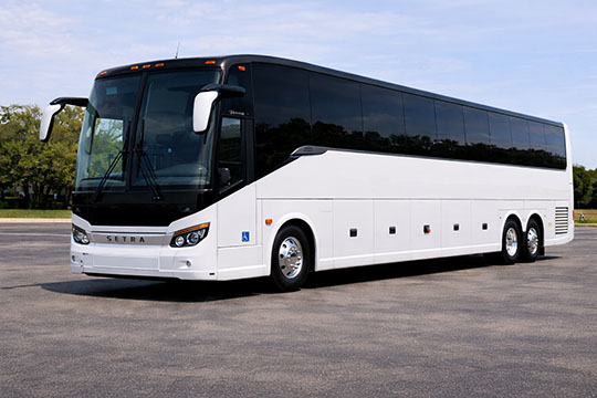 56-passenger charter bus available for charter in Seattle, WA